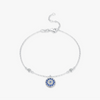 Wholesale Women's S925 Sterling Silver Blue Eye Inlaid Zircon Light Luxury Bracelet