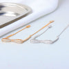 Wholesale Women's S925 Sterling Silver Bow Electroplated Necklace And Bracelet Jewelry