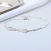 Wholesale Women's S925 Sterling Silver Bow Electroplated Necklace And Bracelet Jewelry