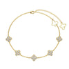 Wholesale Women's S925 Sterling Silver Bracelet With Clover Zircon Inlaid Butterfly Hollow Tail And Flower Pattern Electroplated