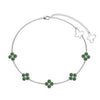 Wholesale Women's S925 Sterling Silver Bracelet With Clover Zircon Inlaid Butterfly Hollow Tail And Flower Pattern Electroplated
