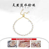 Wholesale Women's S925 Sterling Silver Bracelet With Natural Freshwater Baroque Pearl Geometric Style