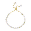 Wholesale Women's S925 Sterling Silver Bracelet With Natural Freshwater Baroque Pearl Geometric Style