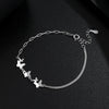 Wholesale Women's S925 Sterling Silver Butterfly Electroplated Bracelet Jewelry