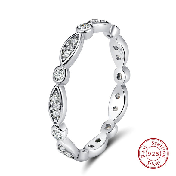 Wholesale Women's S925 Sterling Silver Cartoon Geometric Ring With Electroplating
