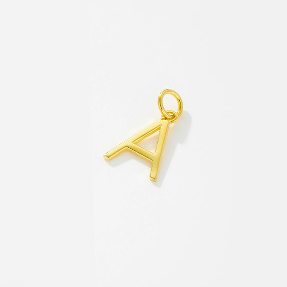 Wholesale Women's S925 Sterling Silver Clavicle Chain Necklace With Glow Surface Letter A Z Text Design And 18K Gold Electroplating