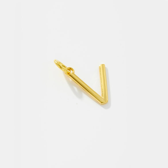 Wholesale Women's S925 Sterling Silver Clavicle Chain Necklace With Glow Surface Letter A Z Text Design And 18K Gold Electroplating