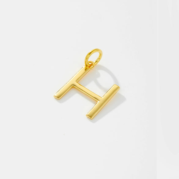 Wholesale Women's S925 Sterling Silver Clavicle Chain Necklace With Glow Surface Letter A Z Text Design And 18K Gold Electroplating
