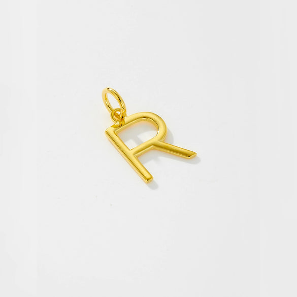 Wholesale Women's S925 Sterling Silver Clavicle Chain Necklace With Glow Surface Letter A Z Text Design And 18K Gold Electroplating