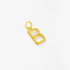 Wholesale Women's S925 Sterling Silver Clavicle Chain Necklace With Glow Surface Letter A Z Text Design And 18K Gold Electroplating