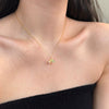 Wholesale Women's S925 Sterling Silver Clavicle Chain Necklace With Rainbow Inlaid Geometric And U Shape Electroplated