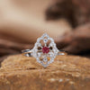 Wholesale Women's S925 Sterling Silver Colored Gemstone Ring With Natural Sapphire Ruby Tanzanite In Geometric Ushaped Light Luxury Style Set With Gems