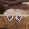 Wholesale Women's S925 Sterling Silver Colored Gemstone Ring With Natural Sapphire Ruby Tanzanite In Geometric Ushaped Light Luxury Style Set With Gems