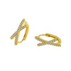 Wholesale Women's S925 Sterling Silver Cross Geometric Electroplated Earrings