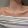 Wholesale Women's S925 Sterling Silver Cross Ochain Necklace With Geometric Pattern And Diamond Design
