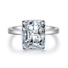 Wholesale Women's S925 Sterling Silver Crystal Sugar Ring With Geometric Pattern Ice Flower Cut And Raydion Cut Electroplated