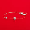 Wholesale Women's S925 Sterling Silver Cute Cow Zodiac Animal Woven Red Electroplated Bracelet