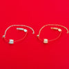 Wholesale Women's S925 Sterling Silver Cute Cow Zodiac Animal Woven Red Electroplated Bracelet
