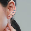 Wholesale Women's S925 Sterling Silver Cute Dinosaur Earrings With Crystal Jewelry Seiko Design
