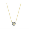 Wholesale Women's S925 Sterling Silver Devil's Eye Clavicle Chain Necklace Set With Micro Inlay Treatment