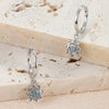 Wholesale Women's S925 Sterling Silver Devil's Eye Earrings With Geometric Style And Zircon Treatment