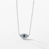 Wholesale Women's S925 Sterling Silver Devil's Eye Microinlay Cross Chain Necklace