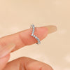 Wholesale Women's S925 Sterling Silver Diamond Crown Ring Highend Fashion Adjustable