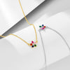 Wholesale Women's S925 Sterling Silver Diamond Flower Pendant Cross Chain Necklace