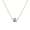 Wholesale Women's S925 Sterling Silver Diamond Flower Pendant Cross Chain Necklace