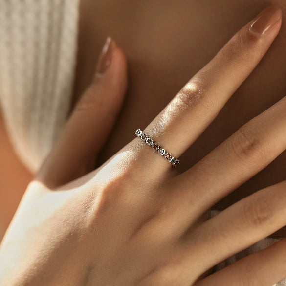 Wholesale Women's S925 Sterling Silver Distressed Star Ring