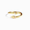 Wholesale Women's S925 Sterling Silver Double Arrow Open Ring Geometric Style Electroplated Jewelry