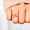 Wholesale Women's S925 Sterling Silver Double Arrow Open Ring Geometric Style Electroplated Jewelry