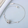 Wholesale Women's S925 Sterling Silver Double Layer Small Waist Design Electroplated Hand Jewelry Bracelet