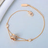 Wholesale Women's S925 Sterling Silver Double Layer Small Waist Design Electroplated Hand Jewelry Bracelet