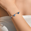 Wholesale Women's S925 Sterling Silver Drop Shape Diamond Bean Bracelet