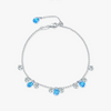 Wholesale Women's S925 Sterling Silver Drop Shape Diamond Bean Bracelet