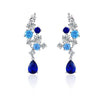 Wholesale Women's S925 Sterling Silver Drop Shape Geometric Earrings With Electroplating