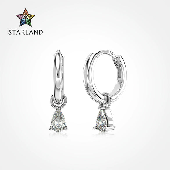 Wholesale Women's S925 Sterling Silver Drop Shape Light Luxury Earrings With Electroplating