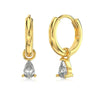 Wholesale Women's S925 Sterling Silver Drop Shape Light Luxury Earrings With Electroplating
