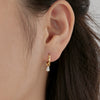 Wholesale Women's S925 Sterling Silver Drop Shape Light Luxury Earrings With Electroplating