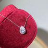 Wholesale Women's S925 Sterling Silver Drop Shape Pendant Ochain Necklace With Electroplating Minimalist Style
