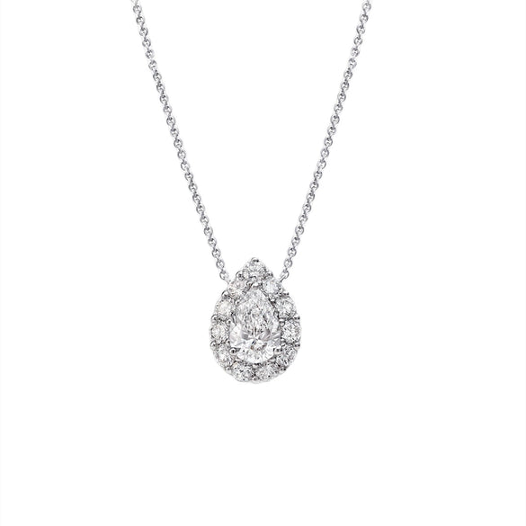 Wholesale Women's S925 Sterling Silver Drop Shape Pendant Ochain Necklace With Electroplating Minimalist Style