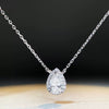 Wholesale Women's S925 Sterling Silver Drop Shape Pendant Ochain Necklace With Electroplating Minimalist Style
