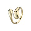 Wholesale Women's S925 Sterling Silver Drop Shape Ring Electroplated Trendy Simple Allmatch