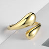 Wholesale Women's S925 Sterling Silver Drop Shape Ring Electroplated Trendy Simple Allmatch