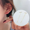 Wholesale Women's S925 Sterling Silver Ear Chain With Letters Numbers Text Pattern In Simple Cold Style And Tshaped Design