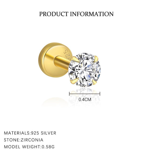 Wholesale Women's S925 Sterling Silver Earrings With Four Leaf Clover Butterfly Love Tassel Heart Shape Flower And Geometric Patterns And Zirconia