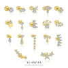 Wholesale Women's S925 Sterling Silver Earrings With Four Leaf Clover Butterfly Love Tassel Heart Shape Flower And Geometric Patterns And Zirconia