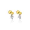 Wholesale Women's S925 Sterling Silver Earrings With Four Leaf Clover Butterfly Love Tassel Heart Shape Flower And Geometric Patterns And Zirconia