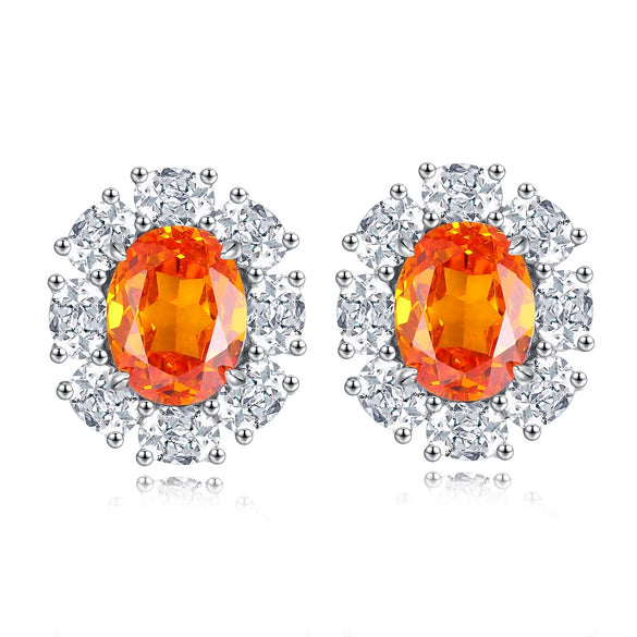 Wholesale Women's S925 Sterling Silver Earrings With Geometric Pattern And Electroplating Treatment